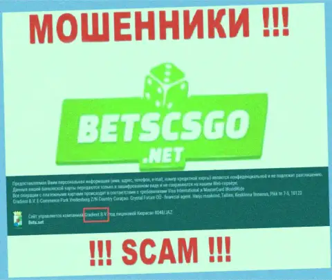 BetsCSGO - это МОШЕННИКИ !!! Руководит этим лохотроном Градиент Б.В.