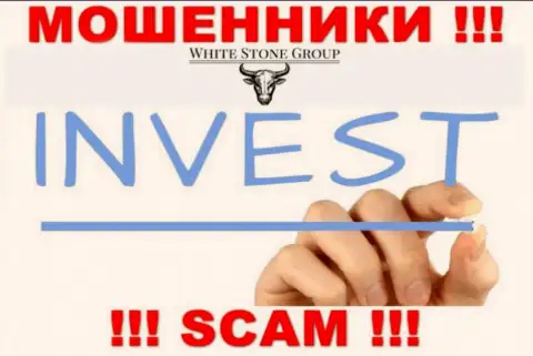 Инвестиции - именно в таком направлении предоставляют свои услуги воры WhiteStoneGroup