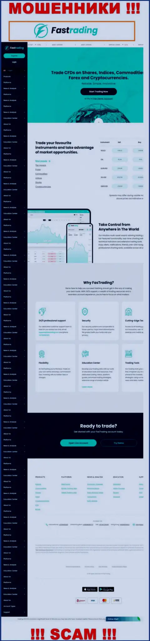 Неправда и разводилово - это сайт компании Fas Trading