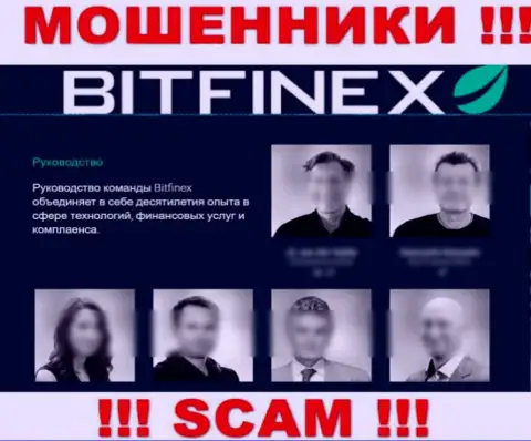 Кто точно руководит Bitfinex непонятно, на ресурсе лохотронщиков предложены ложные данные