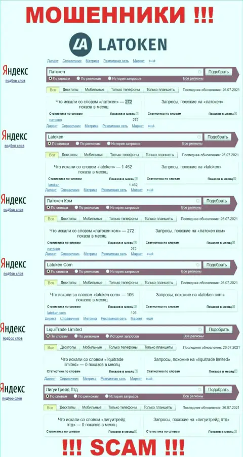 Online-запросы по internet-мошенникам LiquiTrade Limited