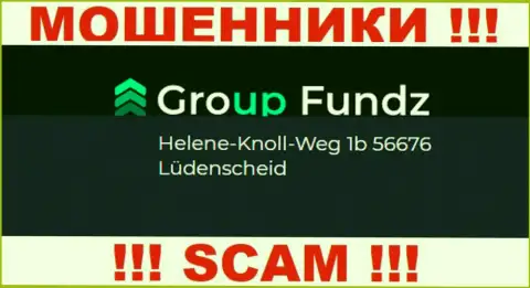 Адрес жульнической компании Group Fundz фиктивный