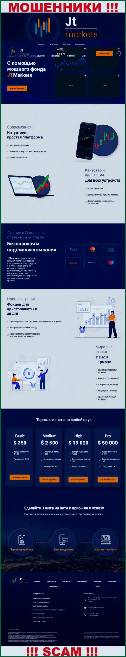 Вранье и лохотрон - это сервис организации JTMarkets