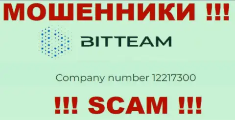 Номер регистрации конторы Bit Team - 12217300