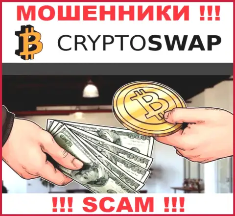 Опасно доверять Crypto Swap Net, предоставляющим услугу в области Криптовалютный обменник