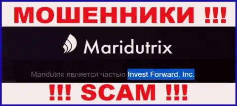 Шарашка Maridutrix Com находится под управлением компании Invest Forward, Inc.