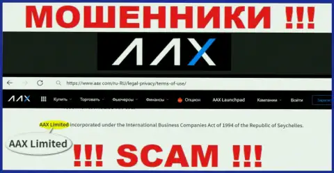 Инфа о юридическом лице интернет-махинаторов AAX