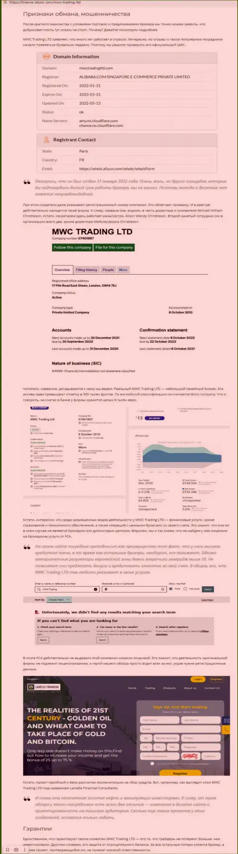 МВКТрейдинг Лтд - это МОШЕННИК ! Обзор условий совместного сотрудничества