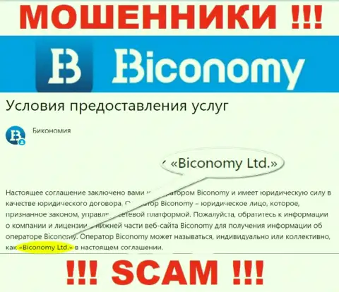 Юридическое лицо, владеющее internet разводилами Biconomy Com - это Бикономи Лтд