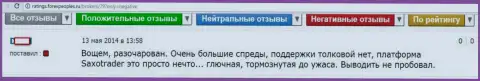 Автор данного отзыва разочарован совместным сотрудничеством с Саксо Банк