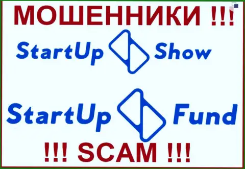 Логотипы мошеннических организаций СтарТап Фонд и StarTupShow Ltd