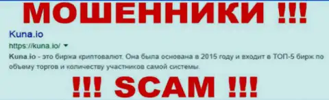 Куна - это МОШЕННИКИ !!! SCAM !!!